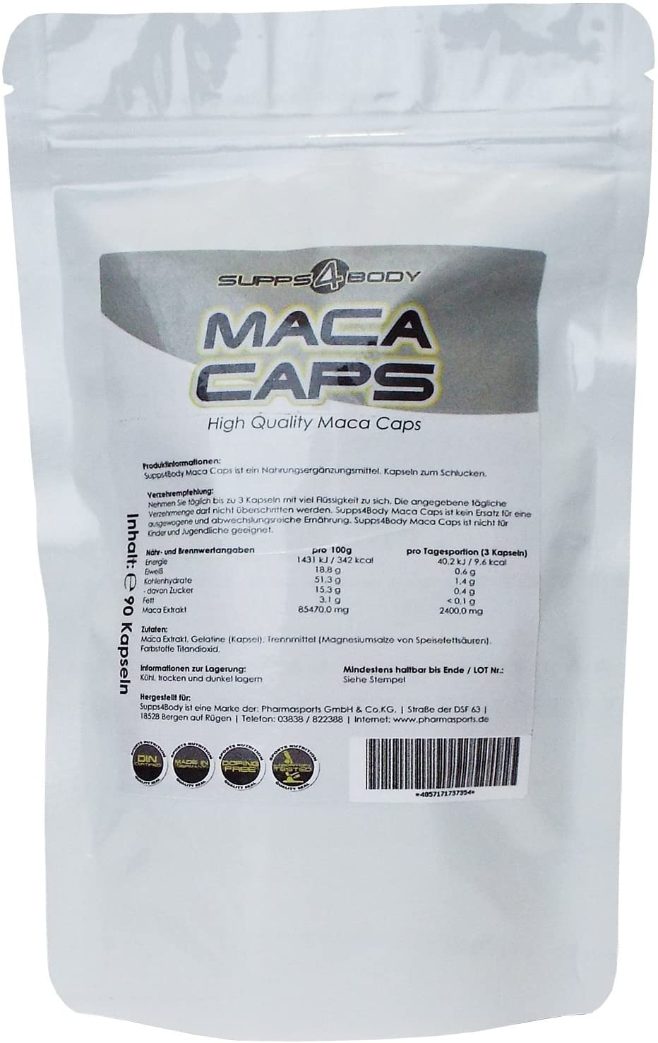 Maca Wurzel + Glutamin zum Muskelaufbau