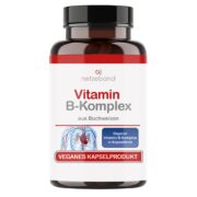 Natürlicher Vitamin B Komplex aus Buchweizen Kapseln im Glas 60 Kapseln für 2 Monate vegan