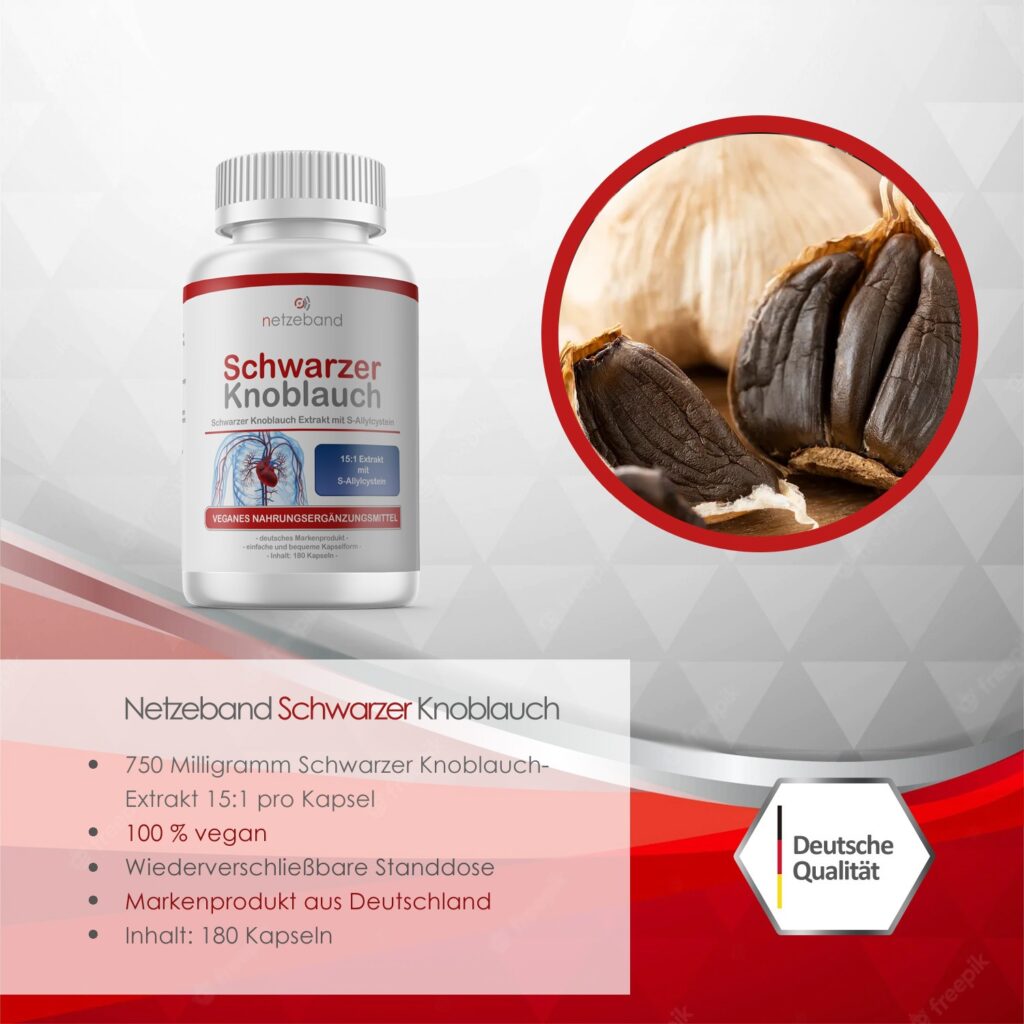 Schwarzer Knoblauch Extrakt 750mg 180 vegane Kapseln 151 Extrakt Geruchslos