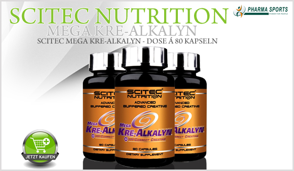 Scitec Mega Kre-Alkalyn natürlich auch bei Pharmasports!