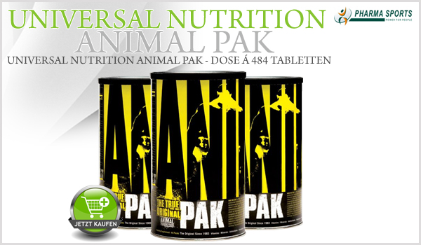 Universal Nutrition Animal Pak – eines der bekanntesten Supplemente nun auch bei Pharmasports