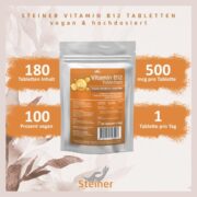 Vitamin B12 hochdosiert 500µg Tabletten Methylcobalamin Steiner Pharmasports