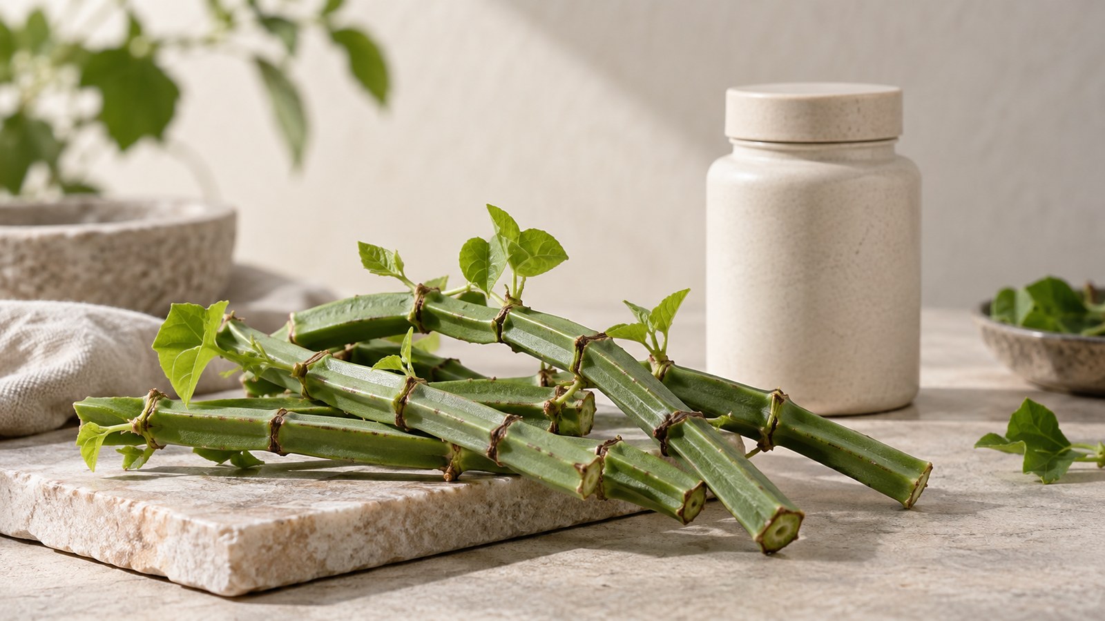 Cissus-quadrangularis-Extrakt – fotorealistisches, KI-generiertes Symbolbild
