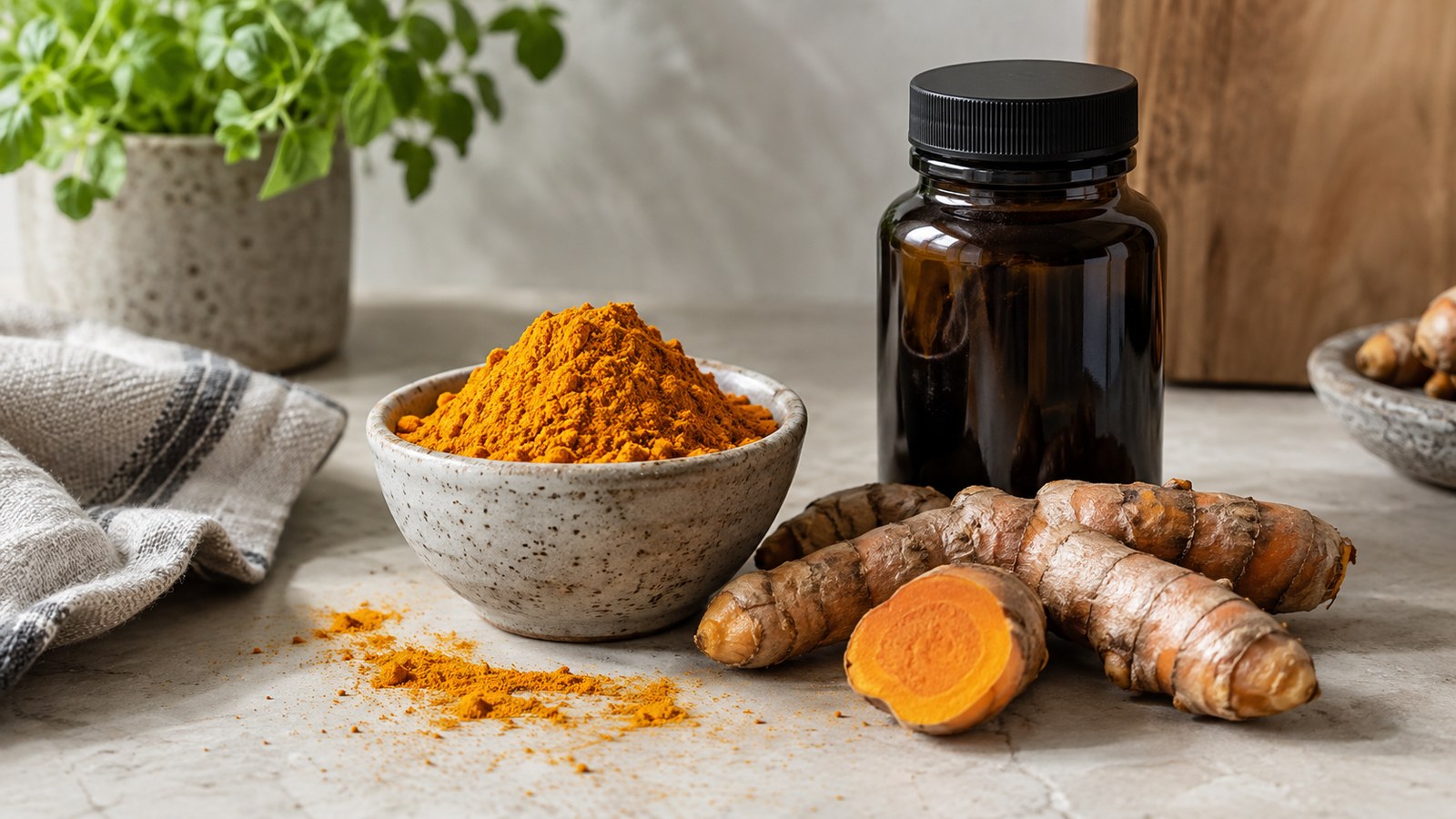 Curcumin (CureIt) – fotorealistisches, KI-generiertes Symbolbild