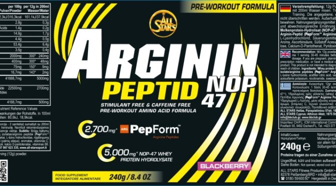 All Stars Arginin Peptid NOP-47 jetzt wieder lieferbar!!!!