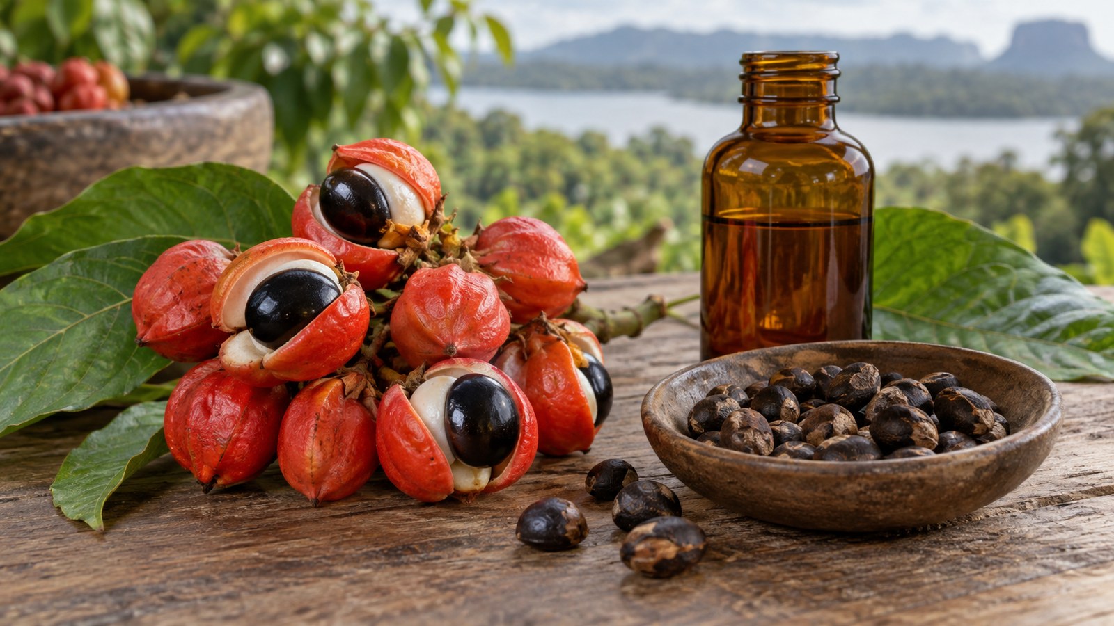 Guarana-Extrakt – fotorealistisches, KI-generiertes Symbolbild