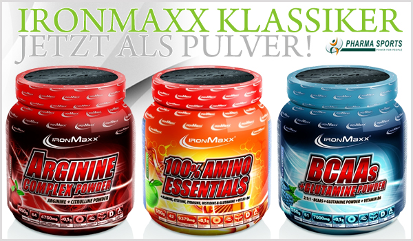 IronMaxx Sportnahrung auch bei Pharmasports!
