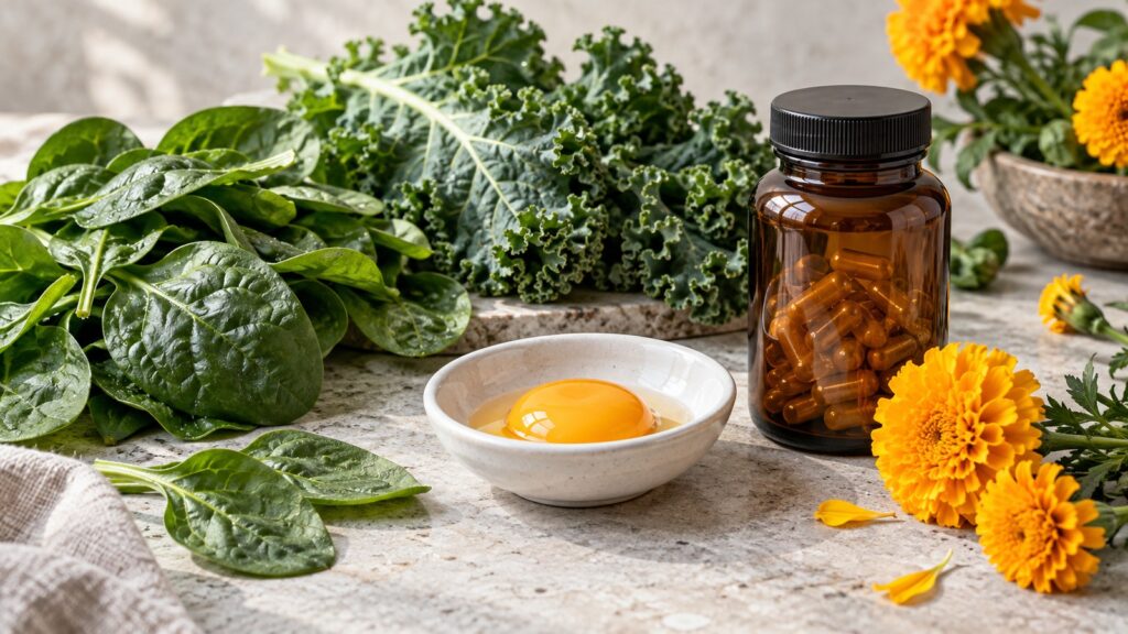 Lutein – fotorealistisches, KI-generiertes Symbolbild