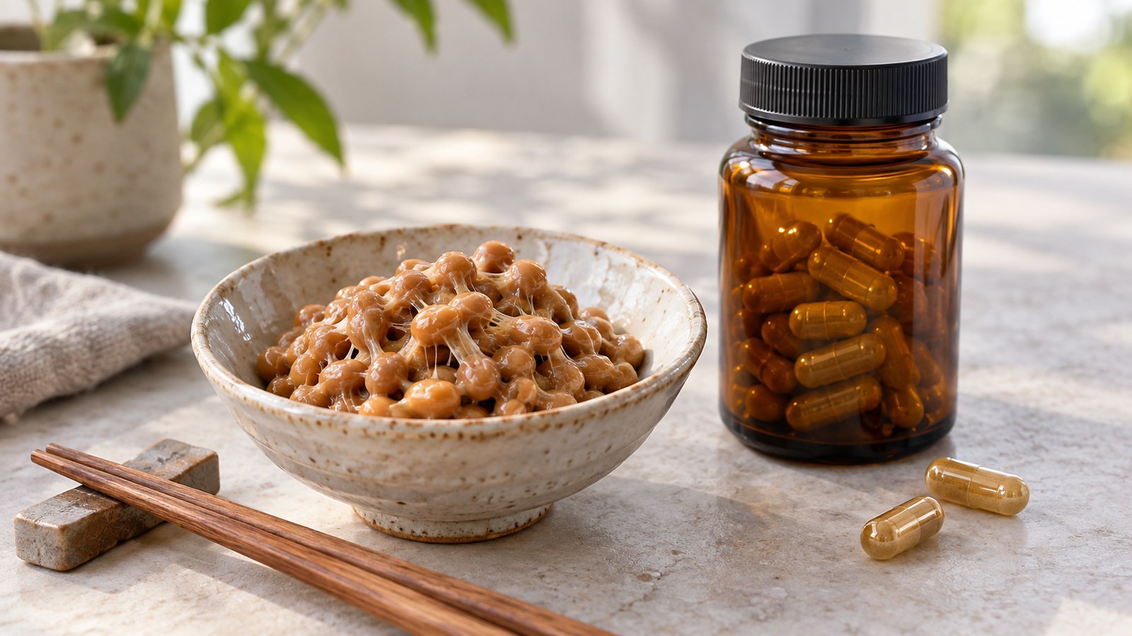 Nattokinase – fotorealistisches, KI-generiertes Symbolbild