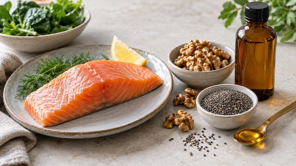 KI-generiertes Symbolbild zu Omega-3-Fettsäuren.