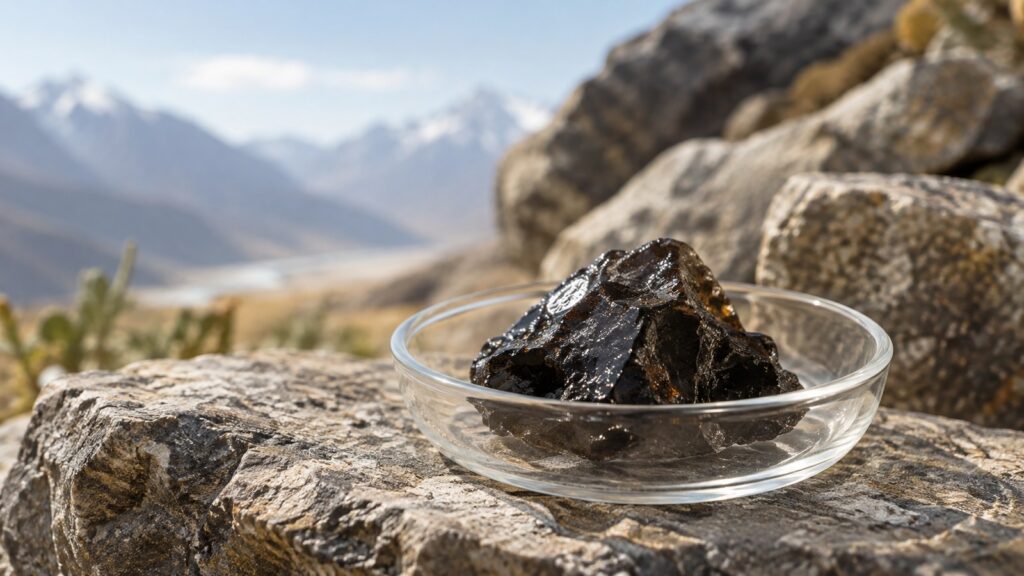 KI-generiertes Symbolbild zu Shilajit-Extrakt.